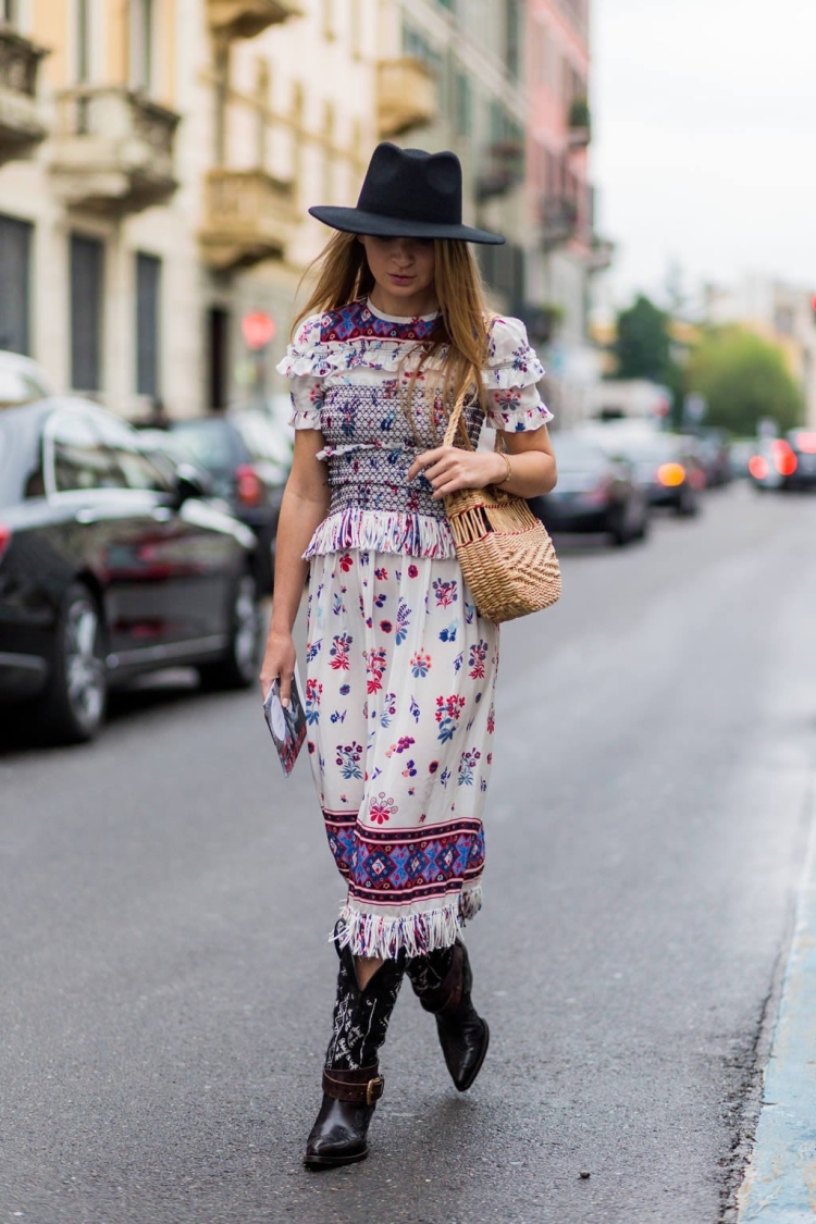 Street Style ковбойские сапоги