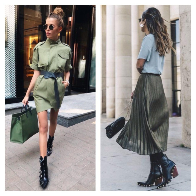 Платье милитари с казаками