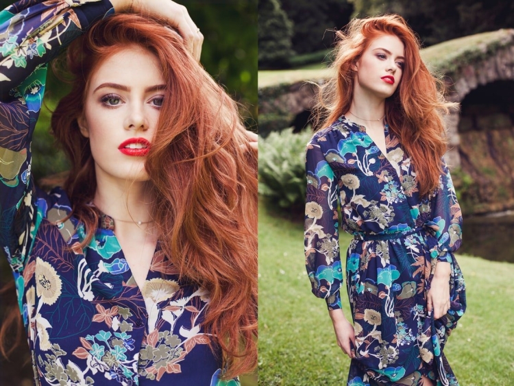 Стиль весенний летний для рыжеволосых