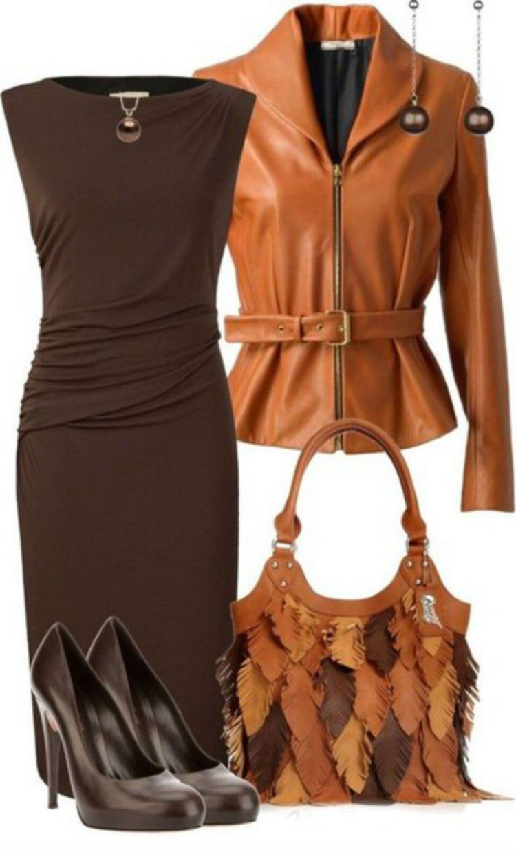 Сочетание коричневого в одежде