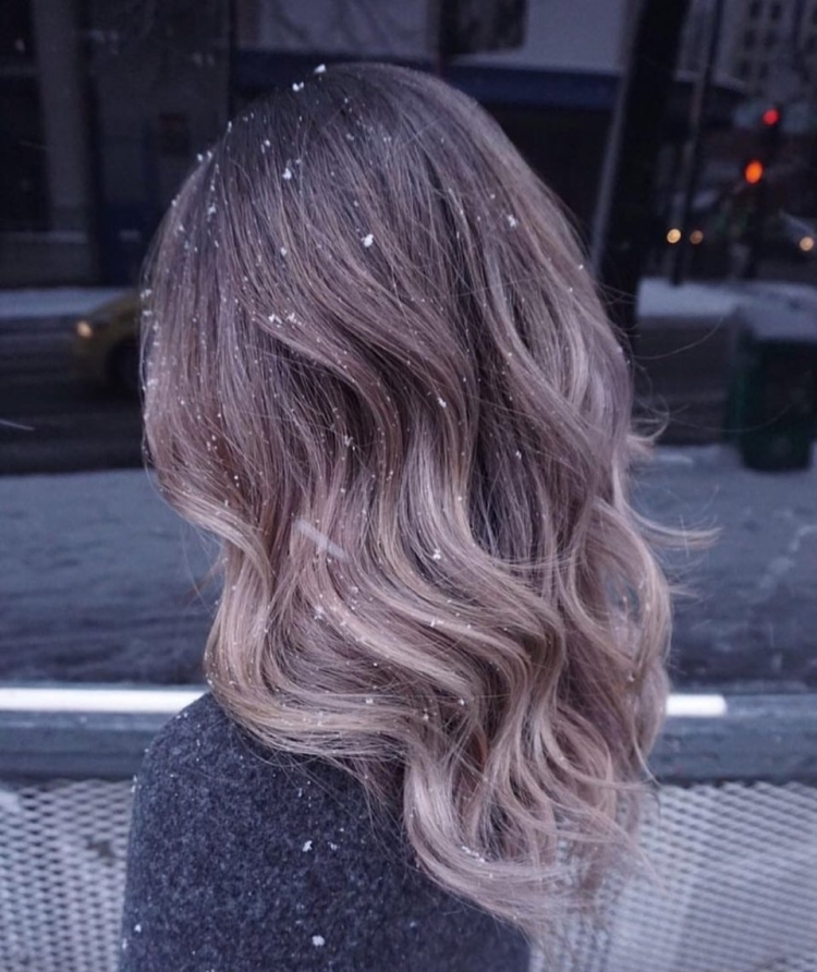 Окрашивание волос балаяж шатуш пепельный