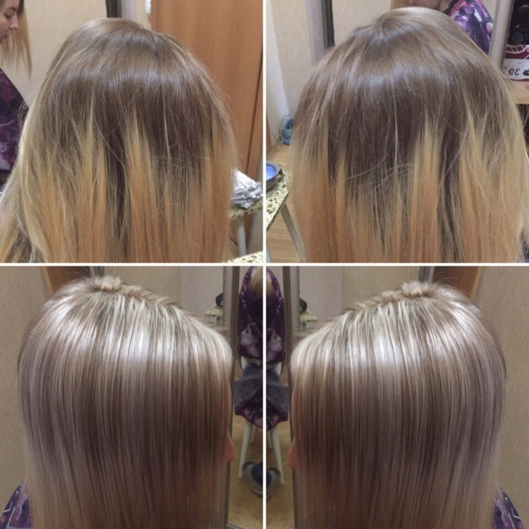 Мелирование с тонированием