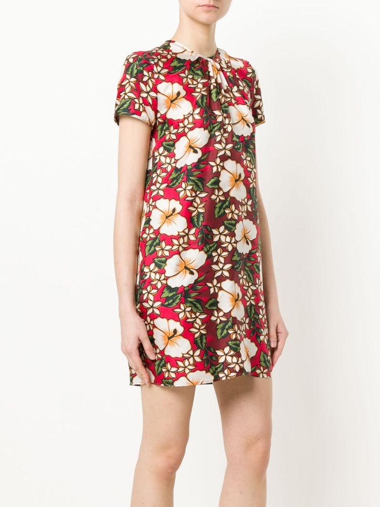 Платье из шелка с цветочным принтом