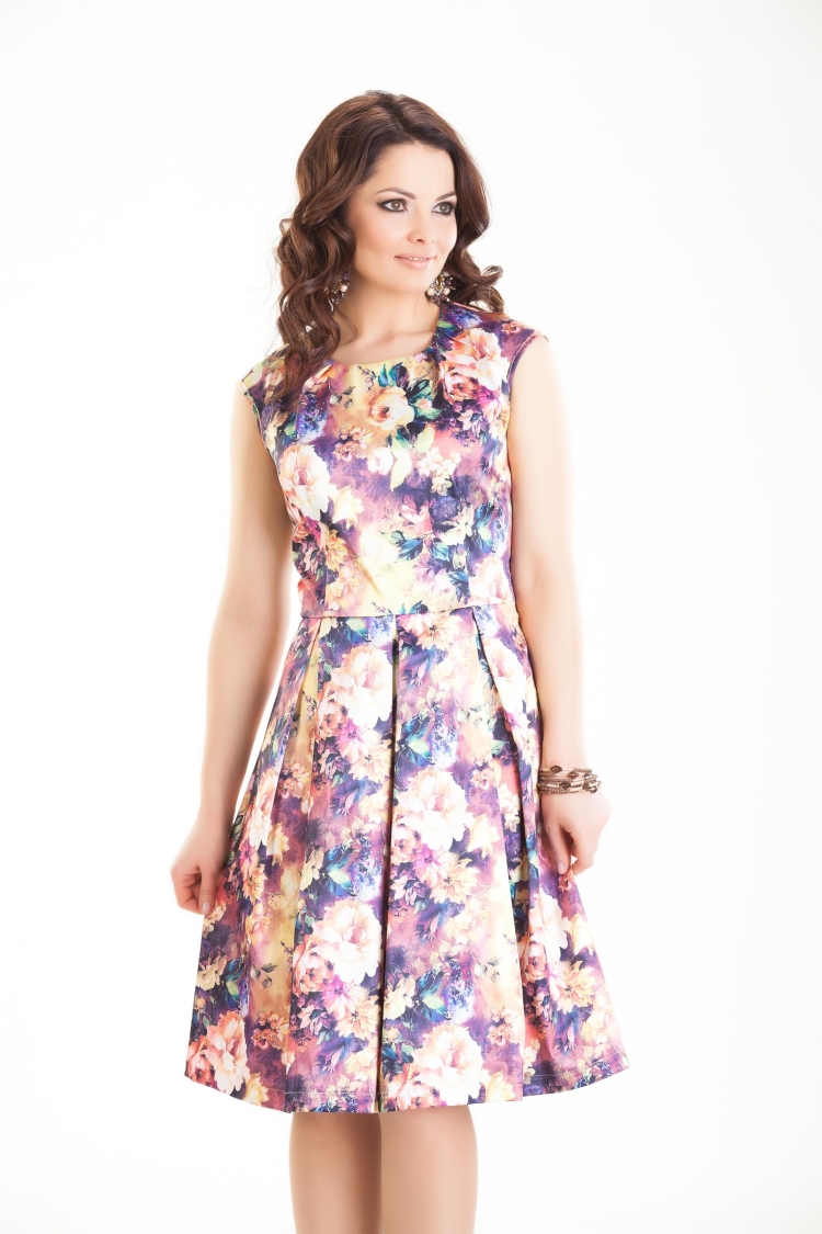 Фасоны цветных платьев