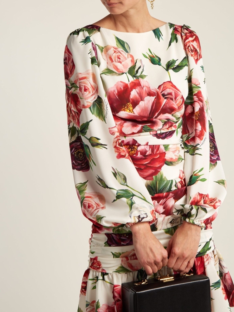 Принт Дольче Габбана пионы