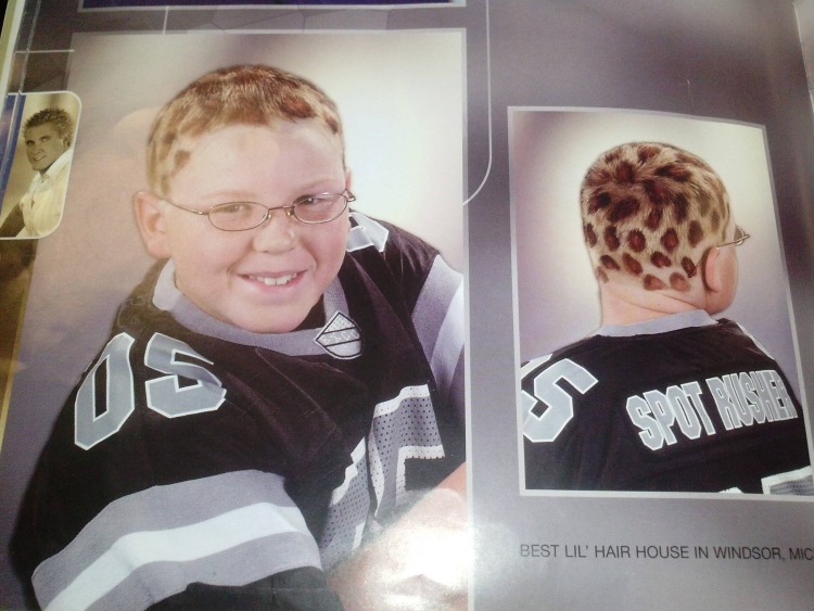 Стрижка хоккеистов у детей