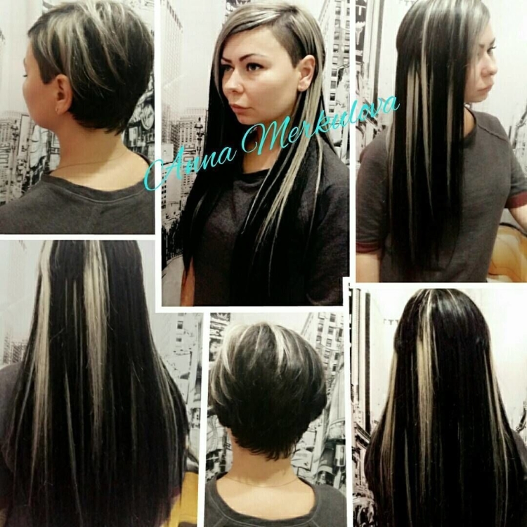 Нарощенные прядки волос на короткие волосы