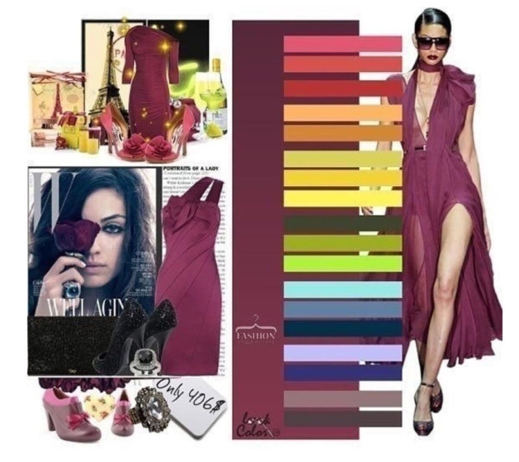 Сочетание цветов бургунди