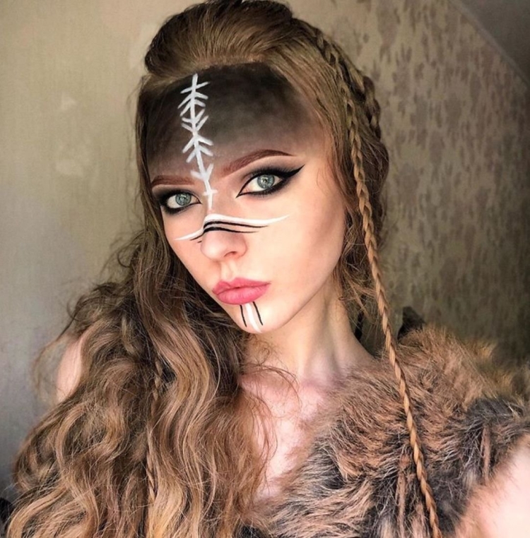 Этнический макияж Викинг