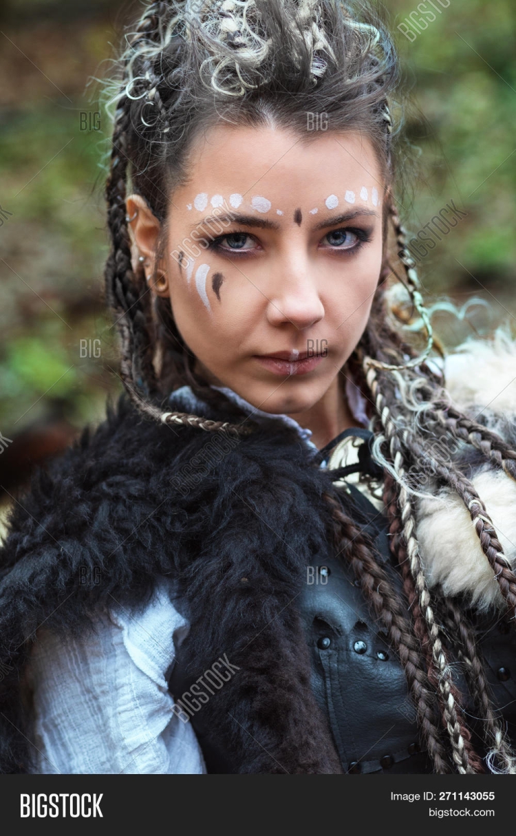 Грим викинга женский