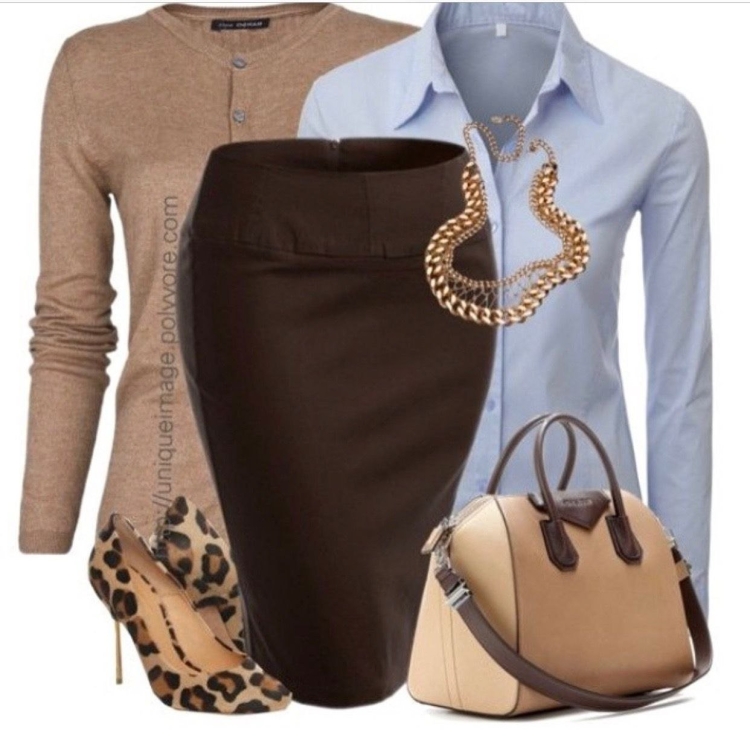 Коричневый лук в одежде