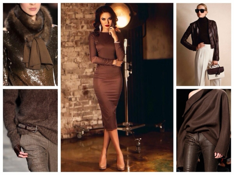 Оттенки коричневого в одежде