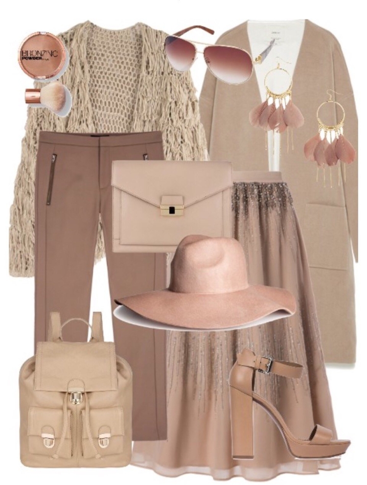 Сочетание кофейного цвета в одежде