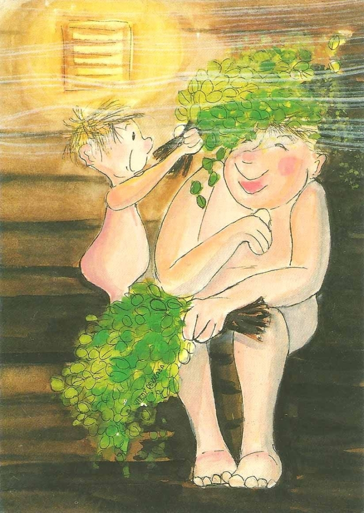 Финская художница Вирпи Пеккала баня