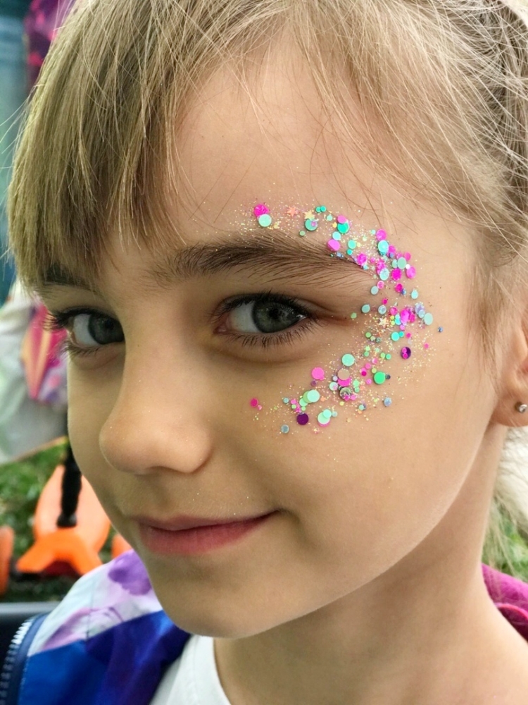 Блестки на лицо детям