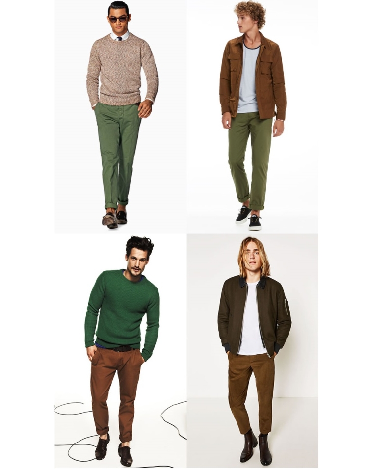 Сочетания цветов в одежде мужской