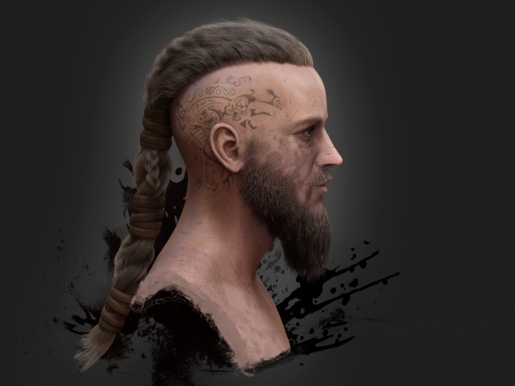 Рагнар Лодброк прическа