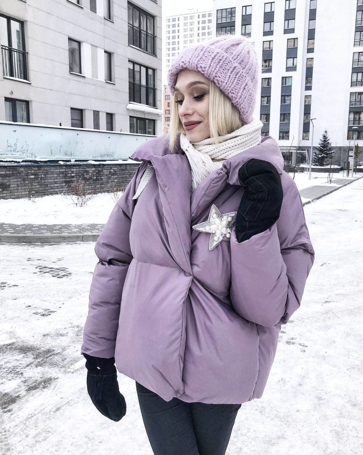 Шапка под фиолетовую куртку