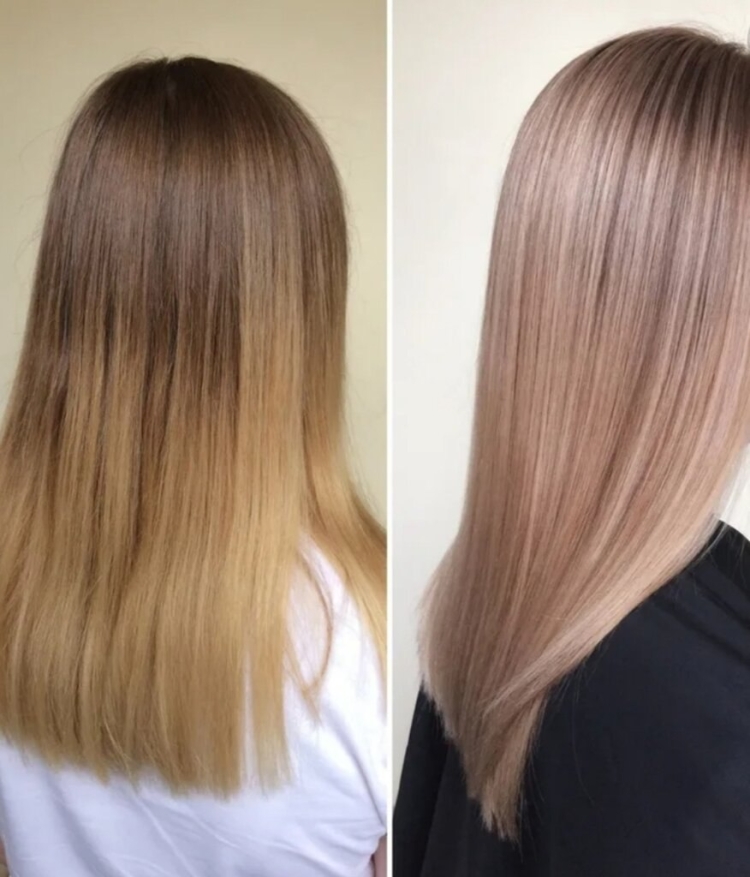 Тонирование волос на русые волосы