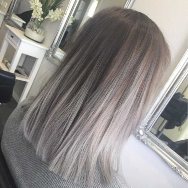 Шатуш балаяж пепельный мелирование