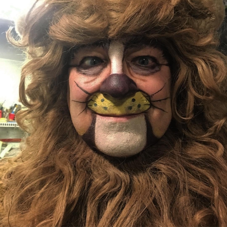 Грим медведя на лице