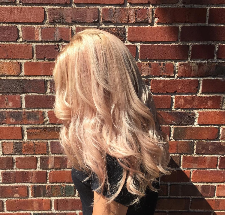 Цвет волос пудровый блонд