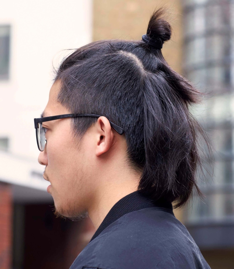 Стрижка самурая топ кнот
