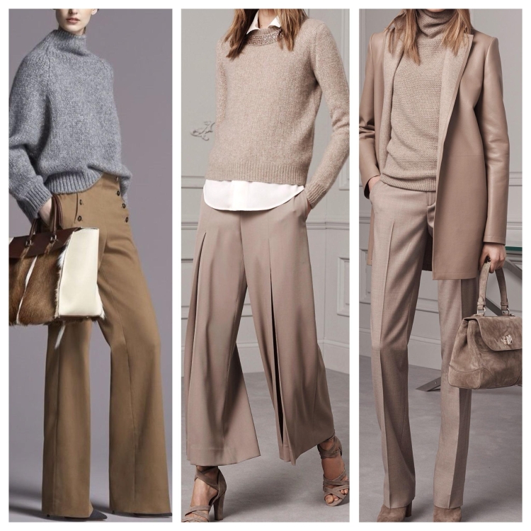 Бежево-коричневый цвет в одежде