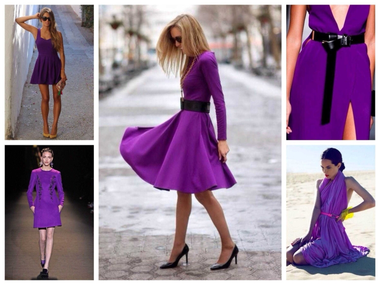 Фиолетовый цвет в одежде