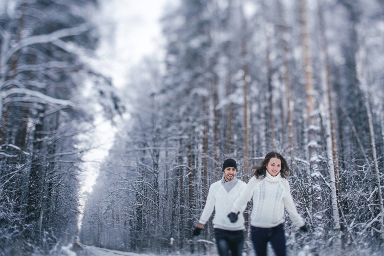 Зимняя фотосессия в лесу