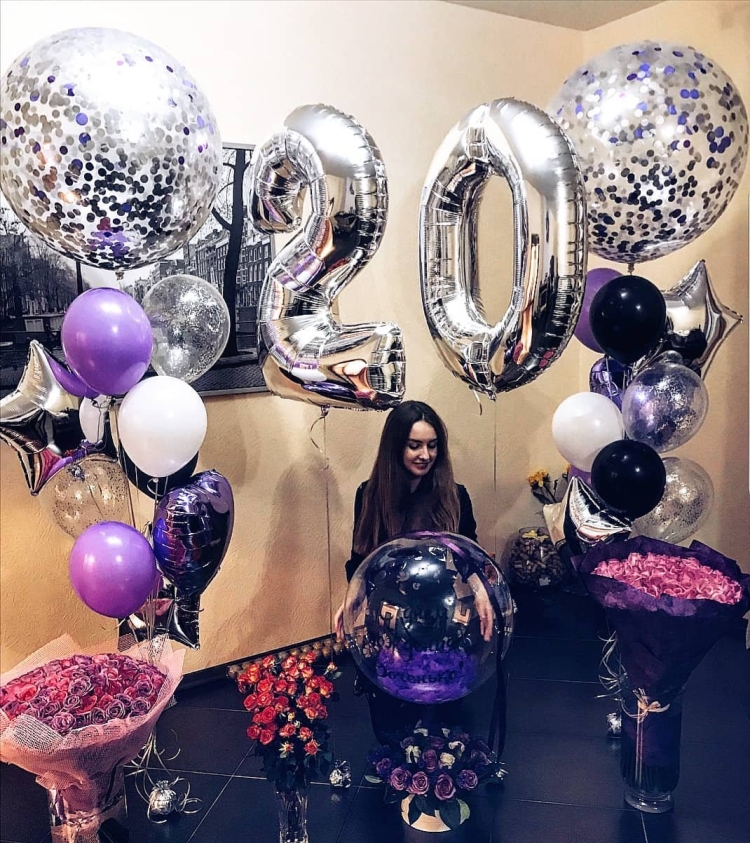 Шары на день рождения девушке