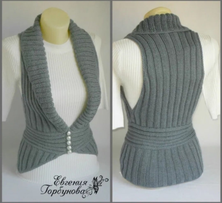 Стильный жилет резинкой 2/2 МК