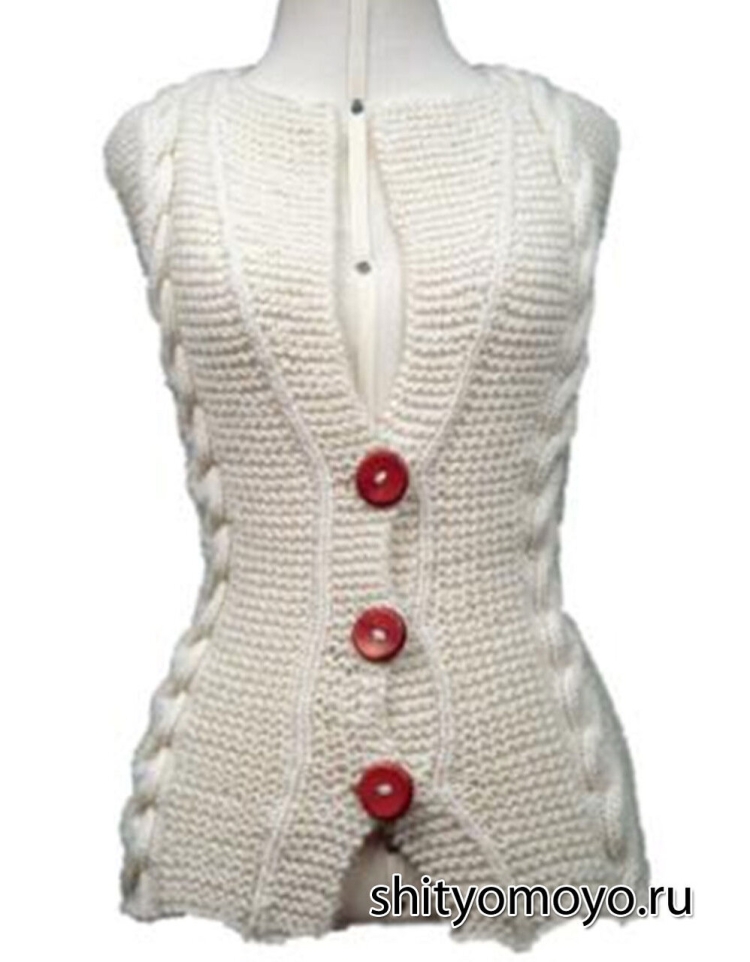 Приталенный вязаный жилет