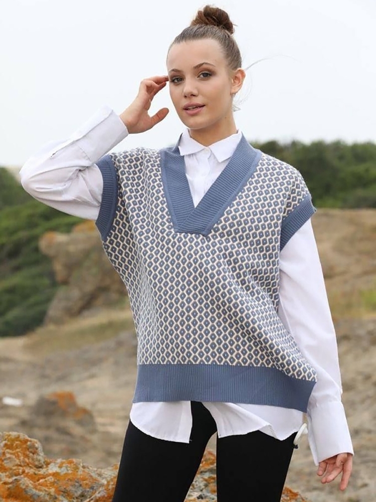 Жилет Эсприт серый вязаный