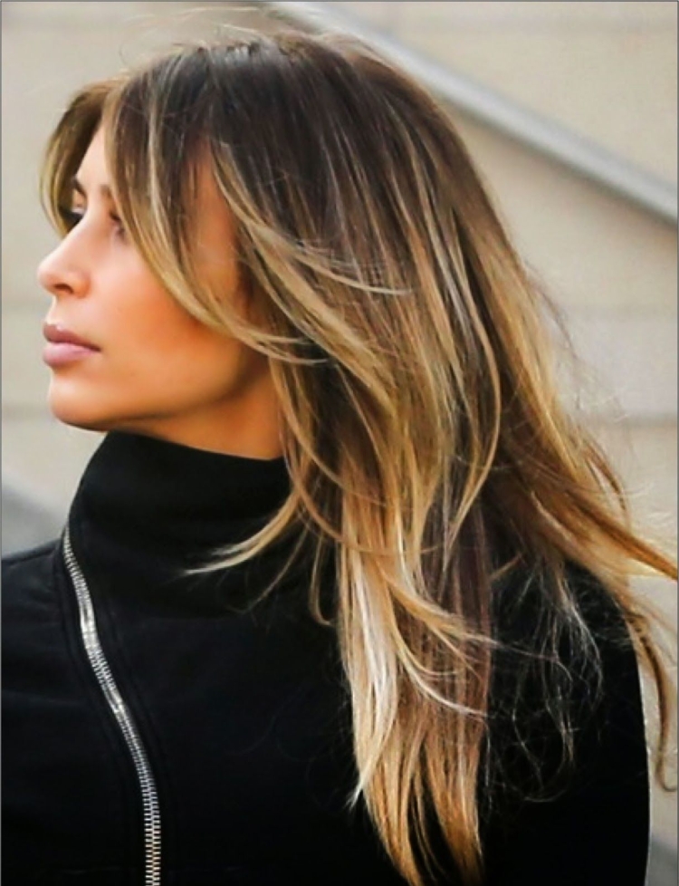 Балаяж на отросшие корни