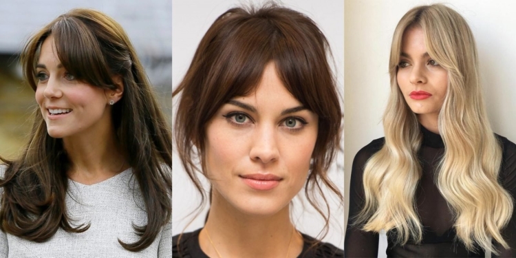 Модные челки в стороны