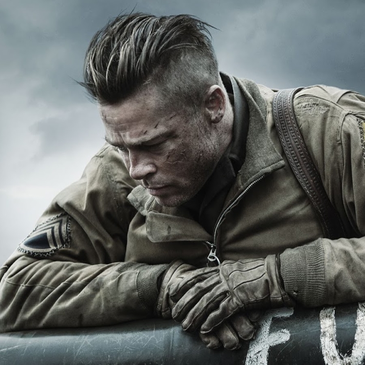 Брэд Питт Фьюри стрижка