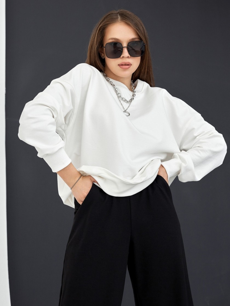 Белая укороченная блузка