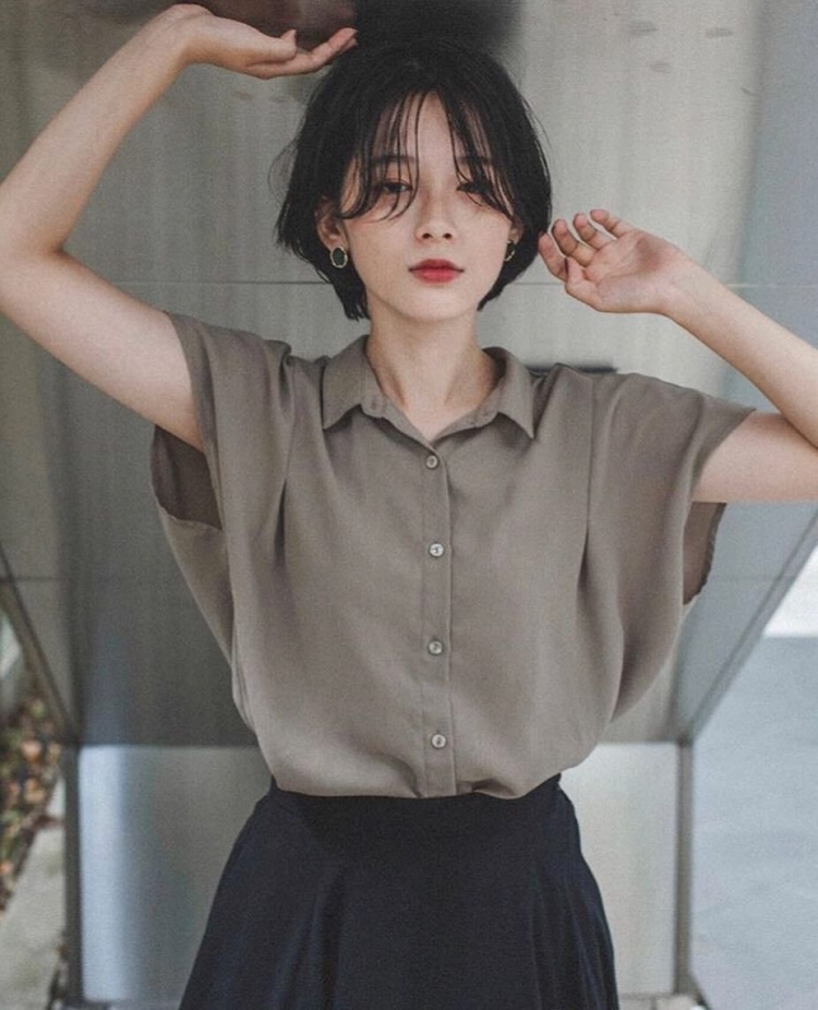 Каре Томбой корейская стрижка