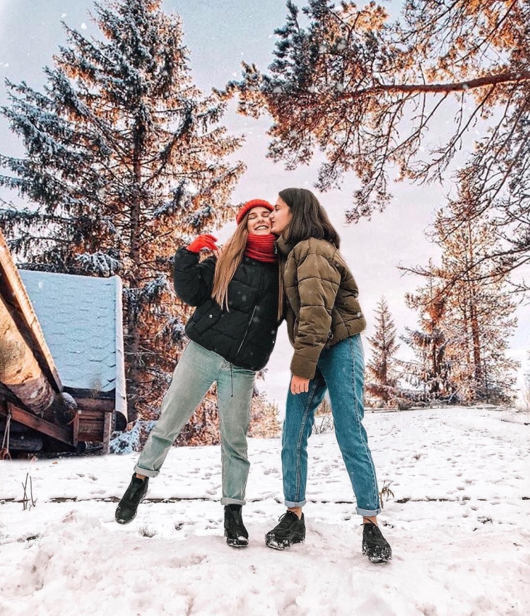 Зимняя фотосессия с друзьями