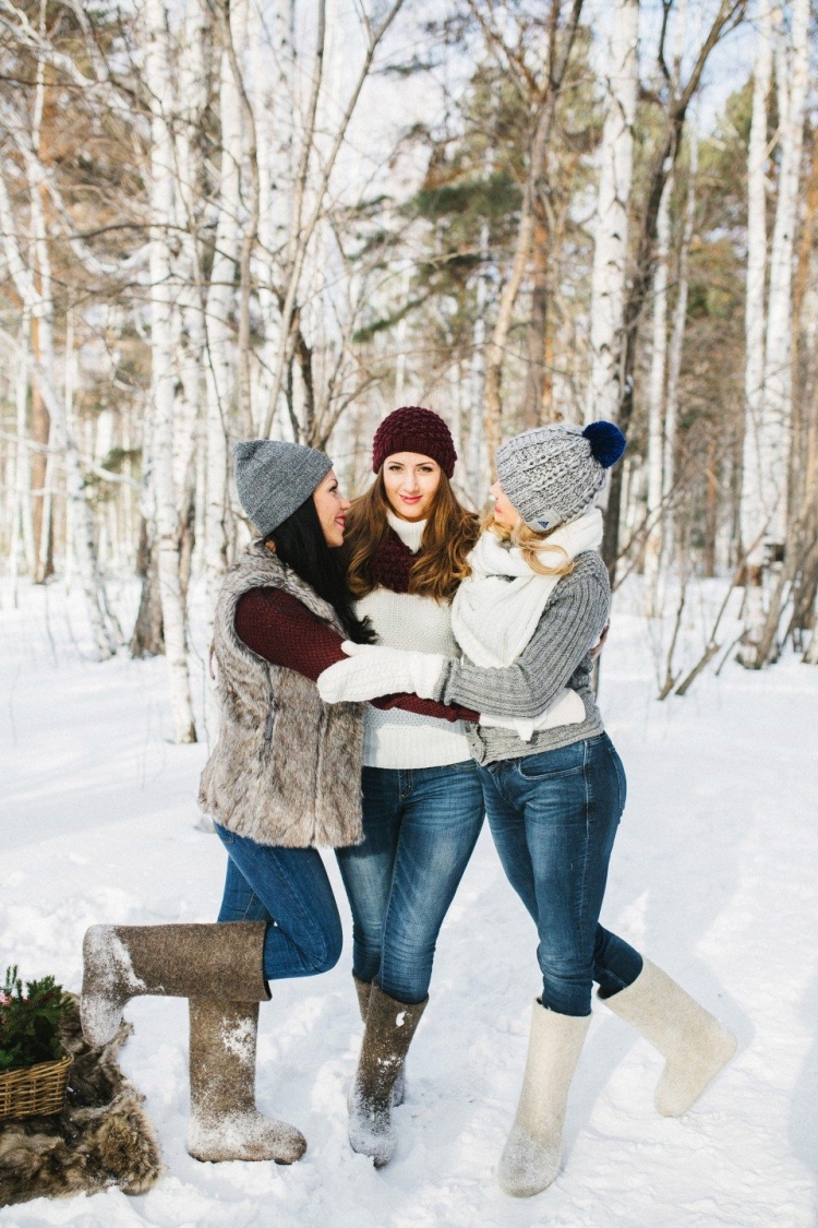 Зимняя фотосессия с подругой