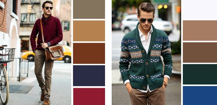 Сочетания цветов в одежде мужской