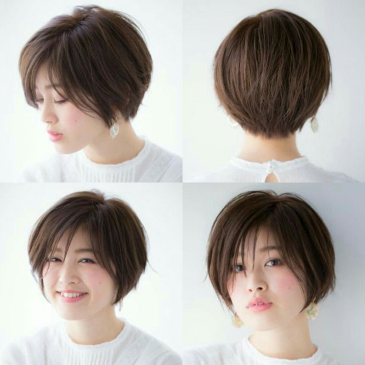 Корейская Томбой Боб каре прическа Боб