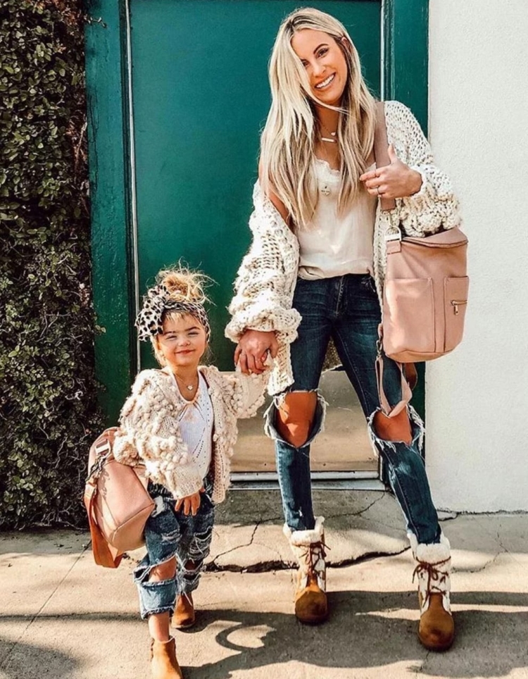 Стильная мама с ребенком