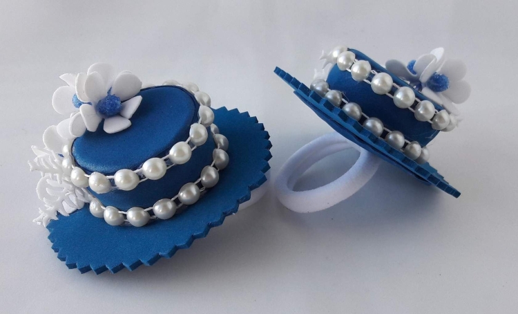 Заколка шляпка из фоамирана