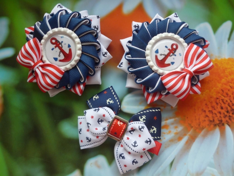 Резинки для волос в морском стиле