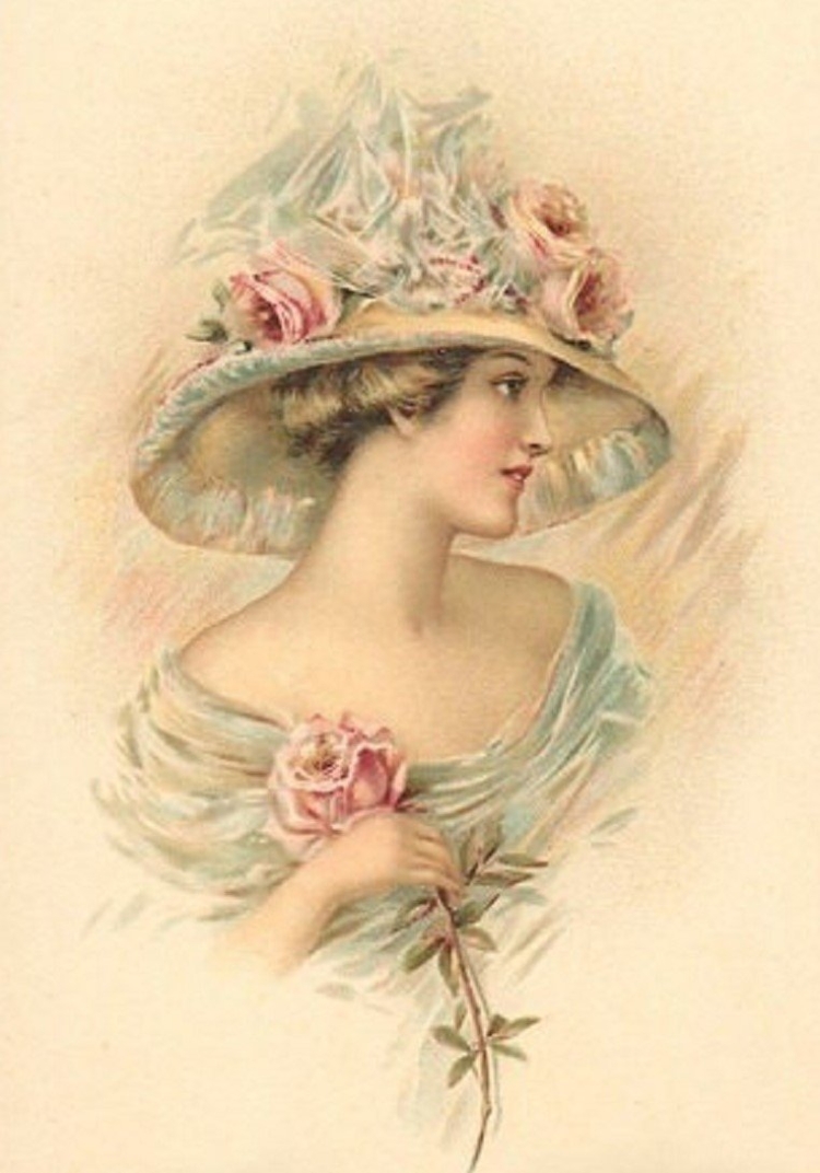 Винтажные дамы для декупажа