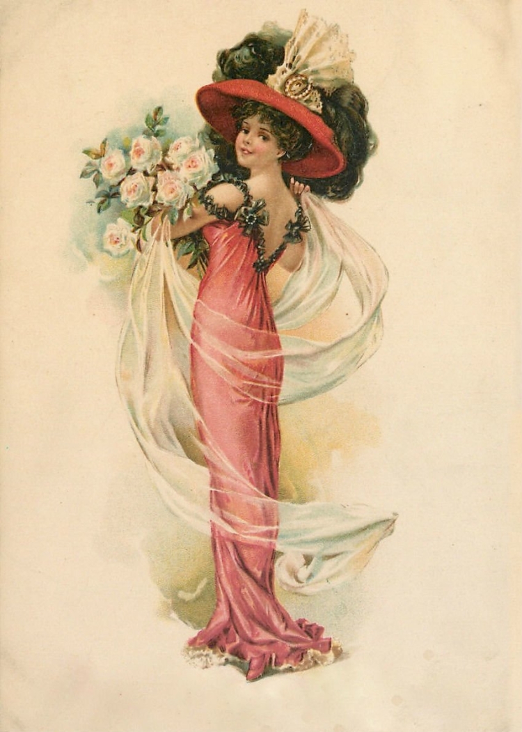 Винтажные дамы для декупажа