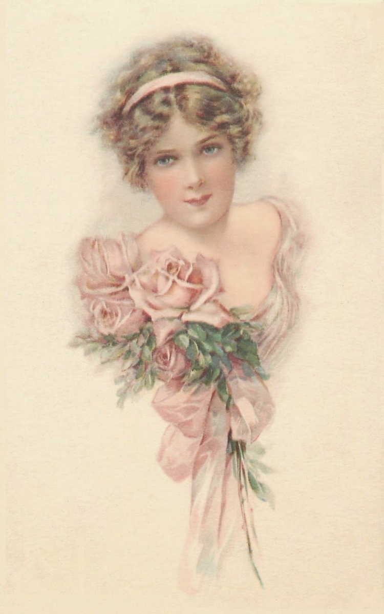 Винтажные дамы для декупажа