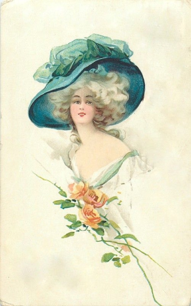 Винтажные дамы в шляпах